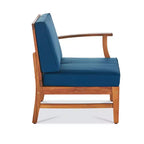 GDFStudio Abena - Canapé d'angle d'extérieur 9 places en acacia avec coussins