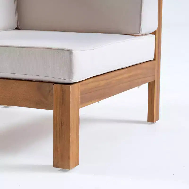 Christopher Knight Home Cascada, set divano sezionale a 7 posti in legno di acacia da esterno con cuscini