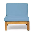 Christopher Knight Home Cascada, set divano sezionale a 7 posti in legno di acacia da esterno con cuscini