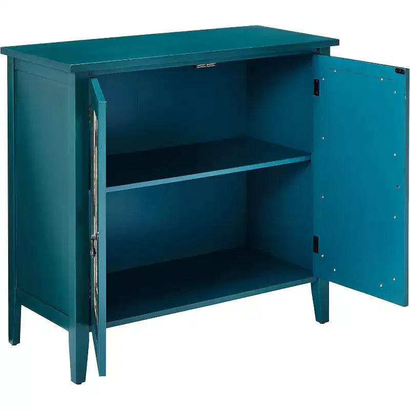 Meuble de rangement / Console Kings Brand Antique Blue avec portes miroir