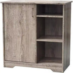 Kings Brand Furniture - Credenza/Madia con 3 Ripiani e 1 Anta, Rovere