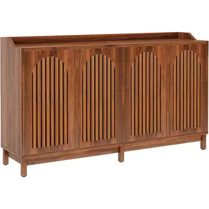 Lantine Kitchen Storage Cabinet, 57 Farmhouse Sideboard Buffet Cabinet with Shutter Door and Adjustable Shelf for Dining Room