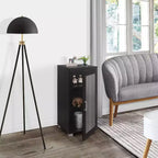Kings Brand Furniture - Accent Buffet Curio Storage Cabinet with Glass Door for Living Room, Bedroom, Kitchen, Office, and Entryway