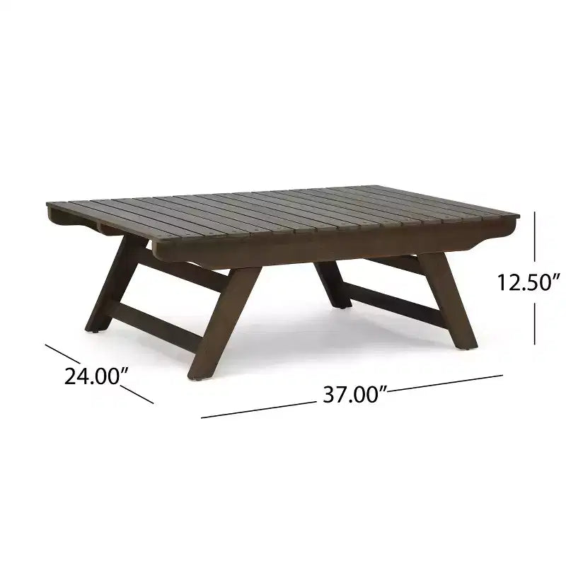 Christopher Knight Home Sedona Set Divanetto e Tavolino da Caffè da Esterno in Legno di Acacia con Cuscini
