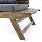 Christopher Knight Home Sedona Set Divanetto e Tavolino da Caffè da Esterno in Legno di Acacia con Cuscini