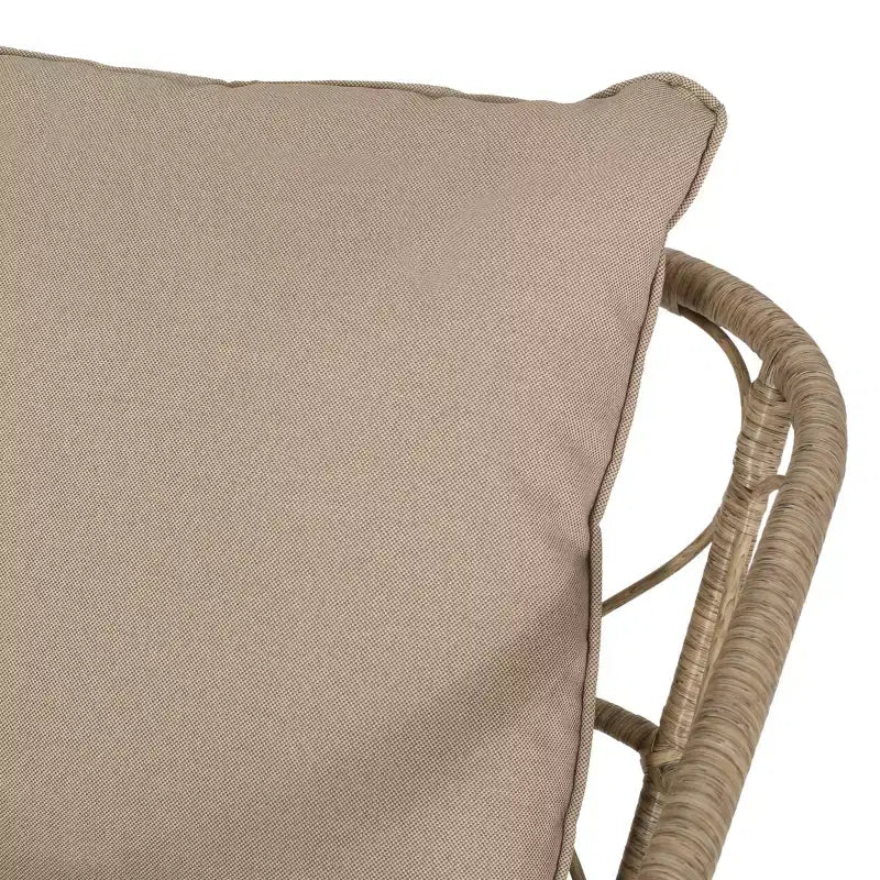 GDFStudio Colmar Set da salotto da esterno in vimini a 4 posti con cuscini, marrone chiaro/beige