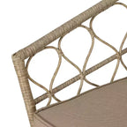 GDFStudio Colmar Set da salotto da esterno in vimini a 4 posti con cuscini, marrone chiaro/beige