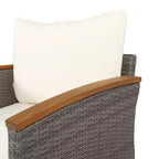 Set da conversazione da esterno in rattan da 9 pezzi, set divano da patio con tavolino da caffè e cuscino lavabile - ModernLuxe