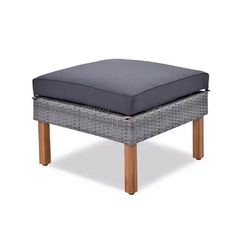 Set da conversazione da esterno in rattan da 9 pezzi, set divano da patio con tavolino da caffè e cuscino lavabile - ModernLuxe