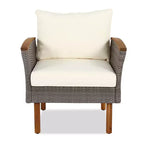 Set da conversazione da esterno in rattan da 9 pezzi, set divano da patio con tavolino da caffè e cuscino lavabile - ModernLuxe