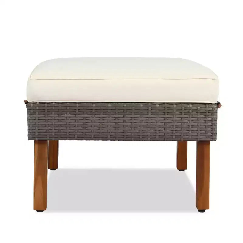 Set da conversazione da esterno in rattan da 9 pezzi, set divano da patio con tavolino da caffè e cuscino lavabile - ModernLuxe