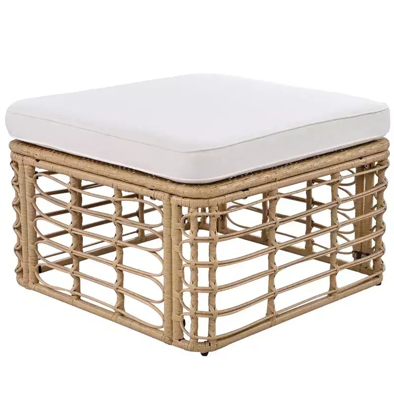 Whisen Set Divano Sezionale da Esterno in Rattan Resistente alle Intemperie, Divano da Giardino con Cuscini Spessi e Guanciali, Set Conversazione Combinabili Liberamente