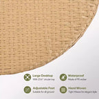 Whisen Set Divano Sezionale da Esterno in Rattan Resistente alle Intemperie, Divano da Giardino con Cuscini Spessi e Guanciali, Set Conversazione Combinabili Liberamente