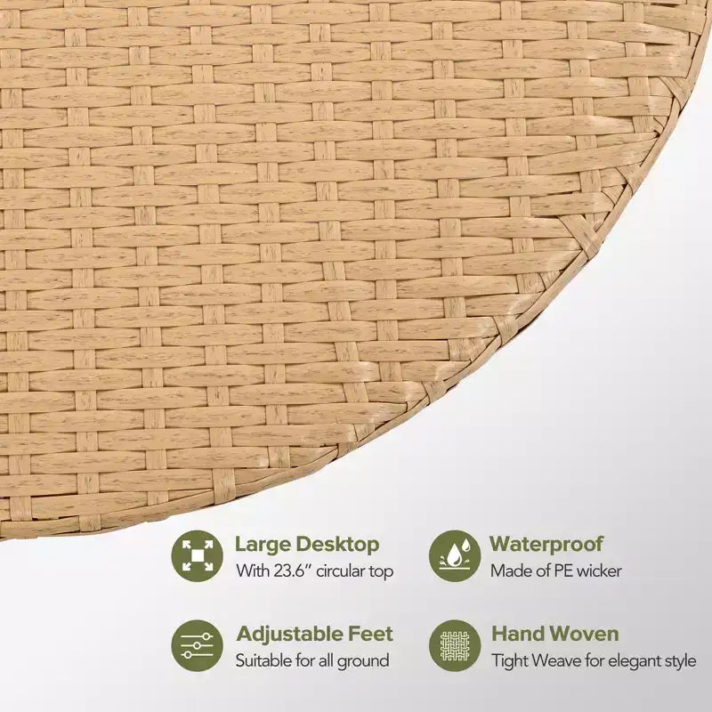 Whisen Set Divano Sezionale da Esterno in Rattan Resistente alle Intemperie, Divano da Giardino con Cuscini Spessi e Guanciali, Set Conversazione Combinabili Liberamente