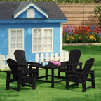 WestinTrends Malibu Set da 5 Pezzi Tavolo Quadrato da Pranzo e Sedie per Bambini in HDPE da Esterno