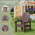 WestinTrends Malibu Set da 5 Pezzi Tavolo Quadrato da Pranzo e Sedie per Bambini in HDPE da Esterno