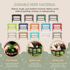 WestinTrends Malibu Set da 5 Pezzi Tavolo Quadrato da Pranzo e Sedie per Bambini in HDPE da Esterno