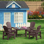 WestinTrends Malibu Set di 5 Pezzi da Giardino per Bambini con Tavolo Rotondo e Sedie in HDPE