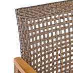 Christopher Knight Home Augusta Ensemble de 5 pièces pour extérieur en bois d'acacia et osier avec fauteuils de club et foyer