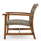 Christopher Knight Home Augusta Ensemble de 5 pièces pour extérieur en bois d'acacia et osier avec fauteuils de club et foyer