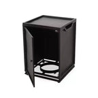 GDFStudio Savannah Salotto da Esterno in Legno di Acacia e Wicker a 4 Posti con Braciere da 50.000 BTU