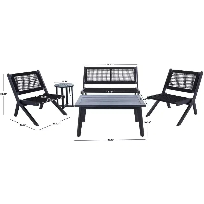Kobina Set da Salotto 5 Pezzi - Interno/Esterno - PAT7314 - Safavieh