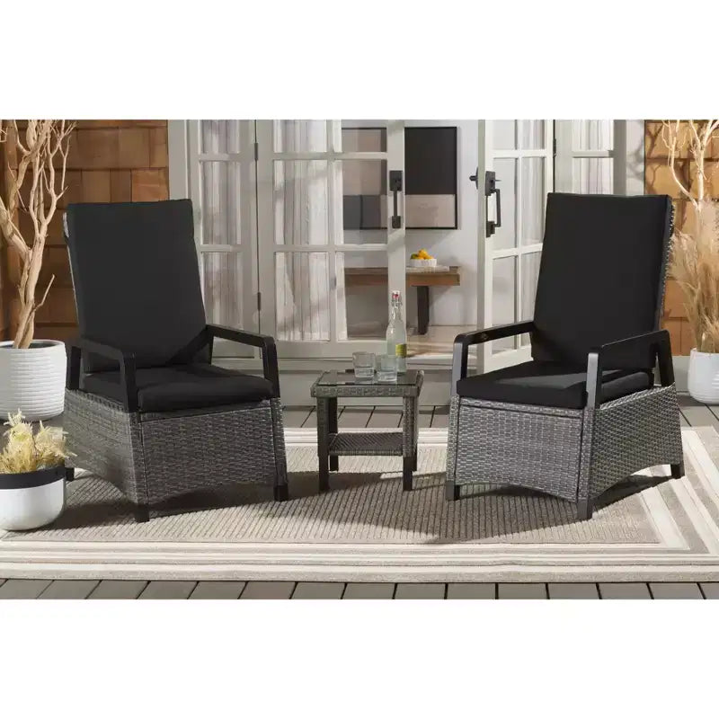 Set 3 Pezzi Poltrona Relax Herman - Interno/Esterno - PAT7540 - Safavieh