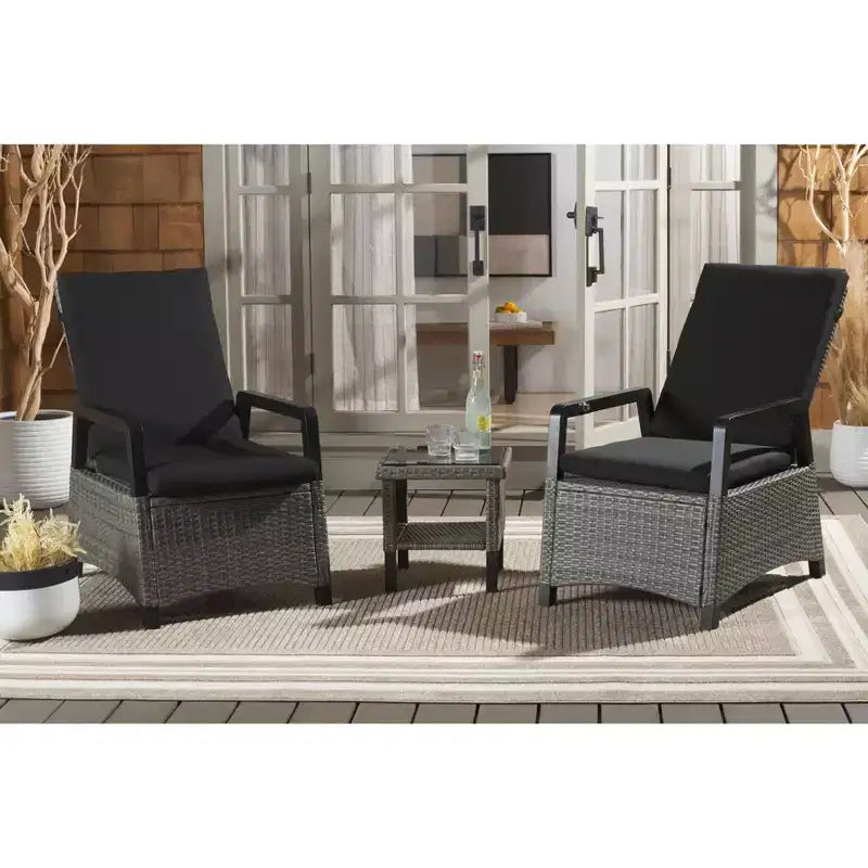Set 3 Pezzi Poltrona Relax Herman - Interno/Esterno - PAT7540 - Safavieh
