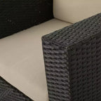 Christopher Knight Home Maaroaro Set da Esterno in Vimini 5 Pezzi con Poltrone Girevoli e Braciere con Cuscini, Marrone/Beige