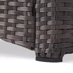 Christopher Knight Home Malvern Set Soggiorno da Esterno 5 Pezzi con Poltrone e Braciere in Vimini con Cuscini