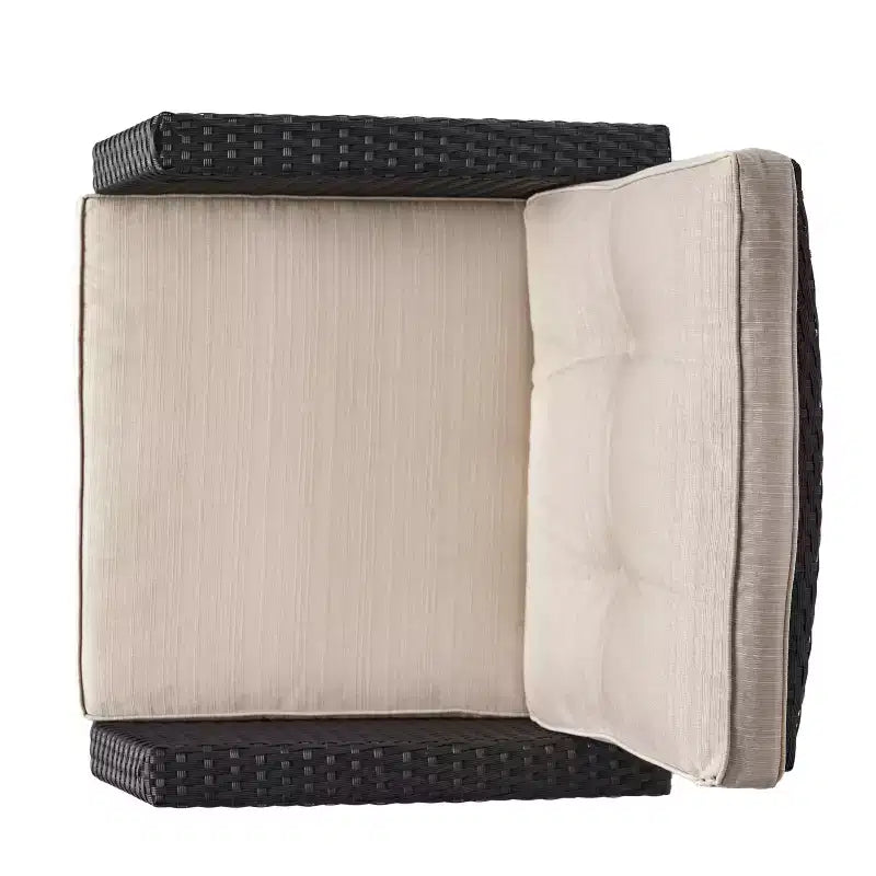 Christopher Knight Home Malvern Set Soggiorno da Esterno 5 Pezzi con Poltrone e Braciere in Vimini con Cuscini