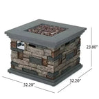Christopher Knight Home Malvern Set Soggiorno da Esterno 5 Pezzi con Poltrone e Braciere in Vimini con Cuscini