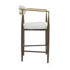 Sgabelli da bancone Alger Modern in ferro da 25 pollici con rivestimento in tessuto