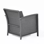 Christopher Knight Home Khaden Set salotto da esterno a 4 posti in vimini con braciere