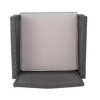 Set chiacchierata Christopher Knight Home Lucia per esterni in vimini e ferro con 4 posti e braciere