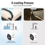 Captiva Designs Set da conversazione da esterno in metallo e rattan extra large da 5 pezzi con sedie a dondolo e divanetto