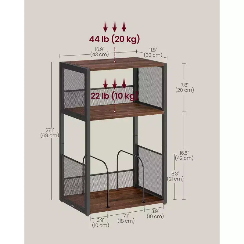 Tavolino e supporto per giradischi a 3 ripiani - Contiene fino a 100 dischi in vinile, ideale per soggiorno e camera da letto