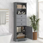 Armadietto verticale con cassetti e ripiani regolabili per bagno, studio, ufficio e interni