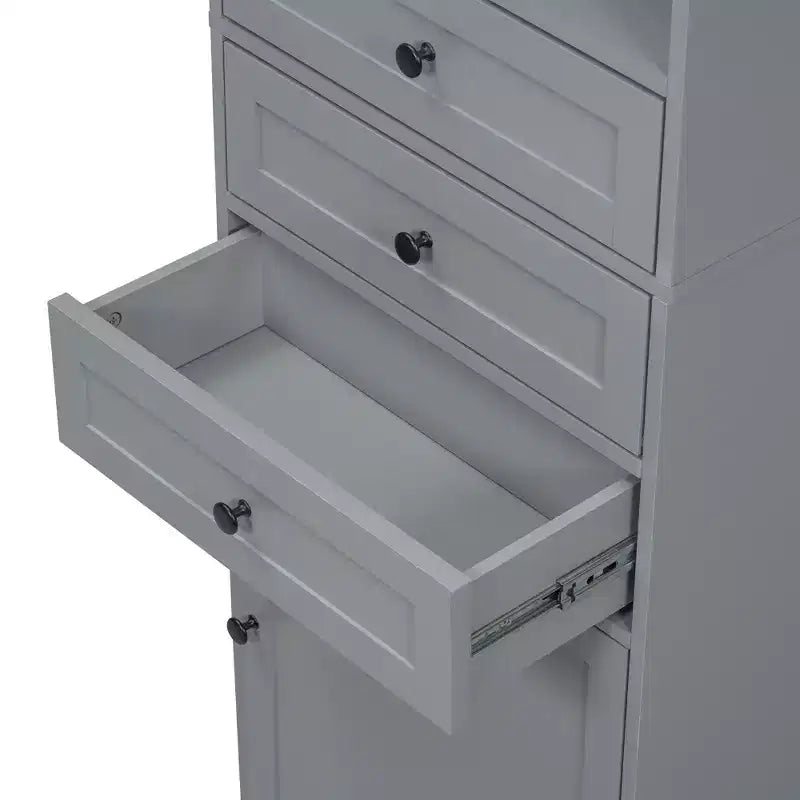 Armadietto verticale con cassetti e ripiani regolabili per bagno, studio, ufficio e interni