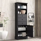 Armadietto verticale con cassetti e ripiani regolabili per bagno, studio, ufficio e interni
