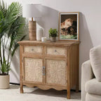Heynemo Storage Cabinet with Drawers and Doors, Kitchen Sideboard Cabinet, Accent Buffet Server Cabinet, Wood Cabinet Organizer