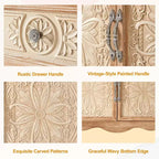 Credenza con cassetti e ante Heynemo, mobile da cucina, credenza a buffet, organizer in legno