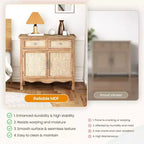 Credenza con cassetti e ante Heynemo, mobile da cucina, credenza a buffet, organizer in legno