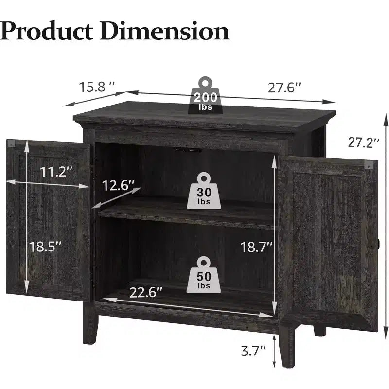 Mobile contenitore Heynemo, mobile credenza da cucina con ante in rattan, mobile buffet di design con ripiani regolabili