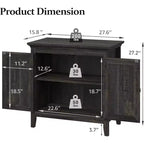 Mobile contenitore Heynemo, mobile credenza da cucina con ante in rattan, mobile buffet di design con ripiani regolabili