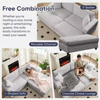 Poltrona Chaise Longue Oversize da Interno, Divano Moderno Rivestito in Velluto a Coste da 85 W con 2 Pouf Rimovibili, Comoda Poltrona Divano Pigro