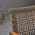 Set Divano a 3 Posti e Tavolino da Caffè da Esterno Christopher Knight Home Sewell in Legno di Acacia e Vimini