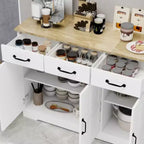 Credenza in Stile Rustico: 3 Ante, 3 Cassetti, Perfetta per la Sala da Pranzo