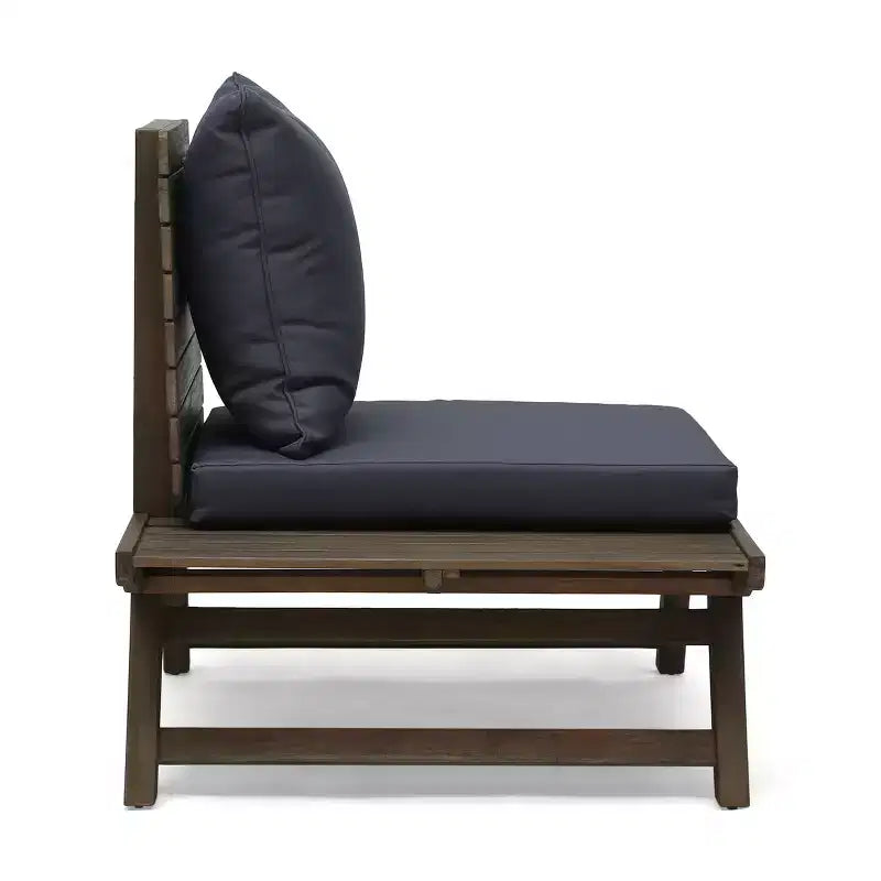 Christopher Knight Home Sedona Salotto da Esterno a 4 Posti in Legno di Acacia con Cuscini