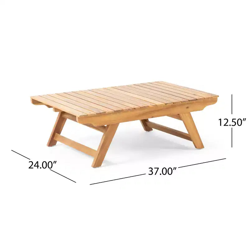 Christopher Knight Home Sedona Salotto da Esterno a 4 Posti in Legno di Acacia con Cuscini